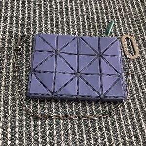 Issey Miyake Purple Geometric Clutch